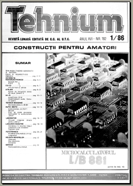 Revista Tehnium, anii '86